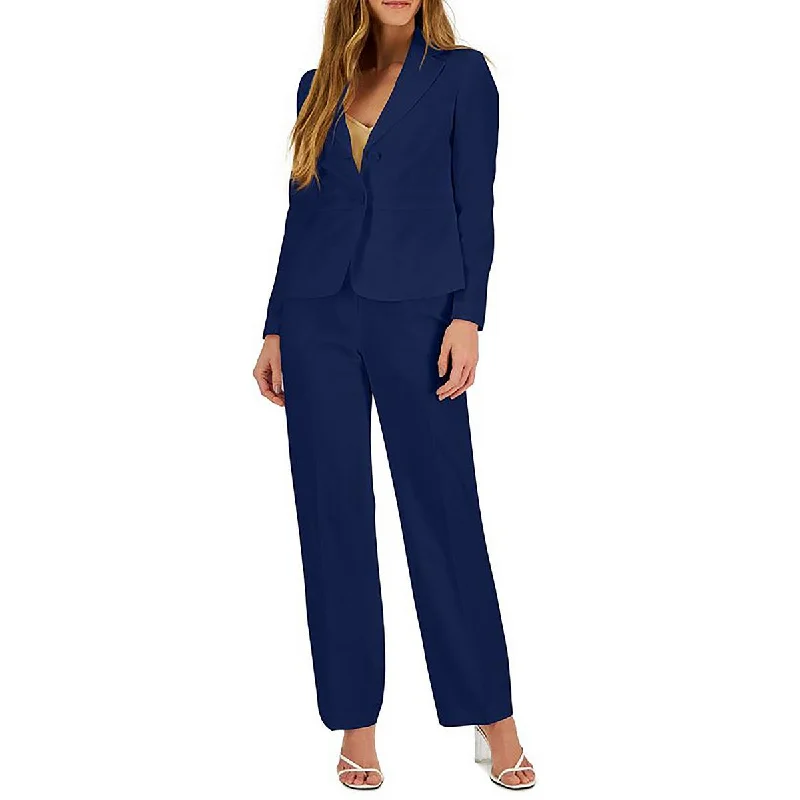 Relaxed Fit Le Suit Womens St Germain Textured Long Sleeves Blazer
