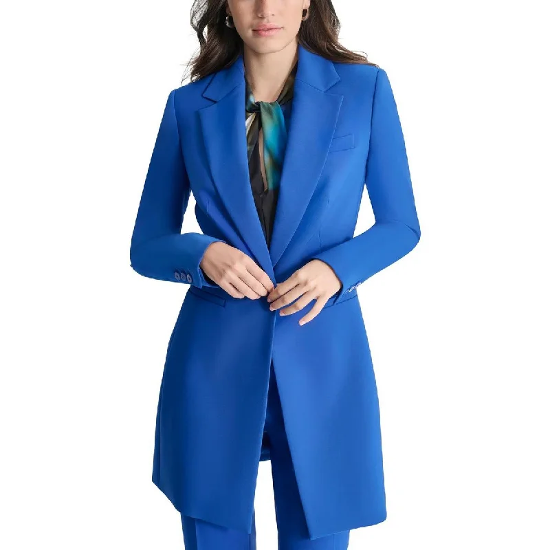 Affordable Trend DKNY Womens Petites Shoulder Pads Long Sleeve One-Button Blazer