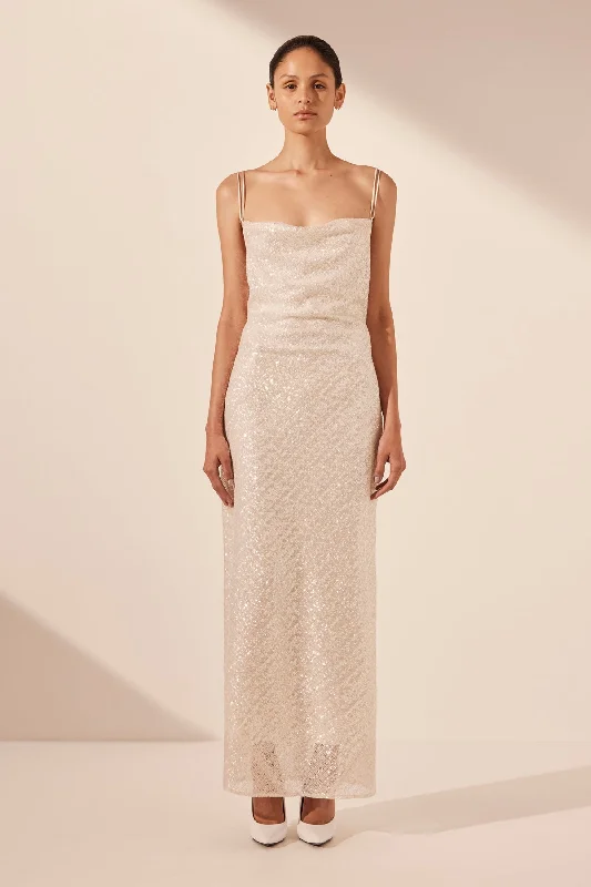 Trendy Vibes ALAYA COWL MAXI DRESS