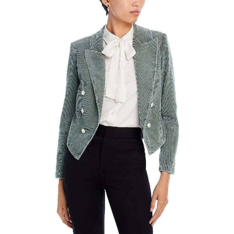 Chic Outfits L'Agence Womens Cropped Work Wear Double-Breasted Blazer