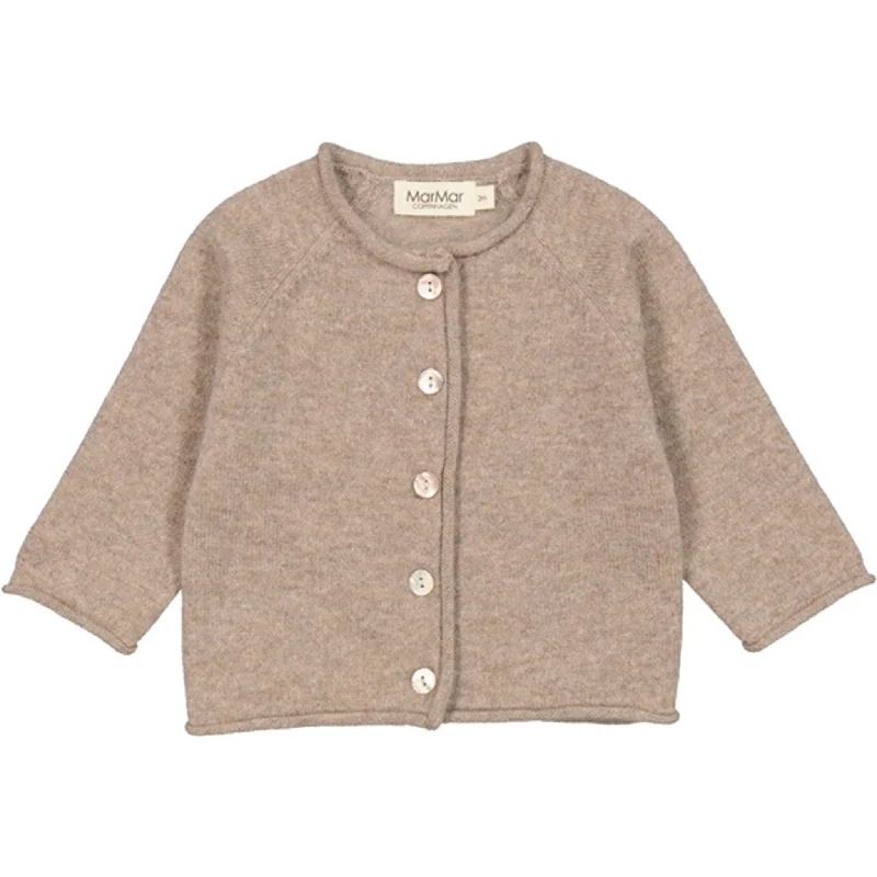 Easy Wardrobe MarMar Linseed Melange Cashmere Tamla Knit Cardigan