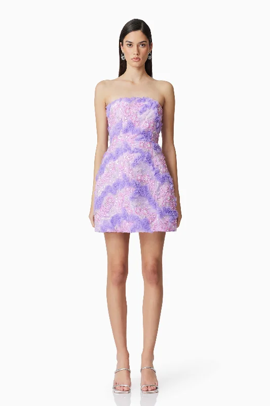 Smart Choices Vonni Party Mini Dress in Purple