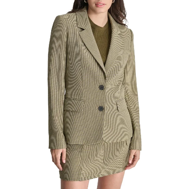 Trendy Clothing DKNY Womens Herringbone  Two-Button Blazer