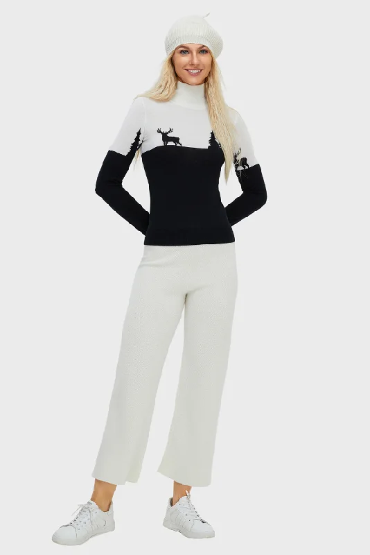 Cool Style Women's Merino 'Deer & Tree' Sweater