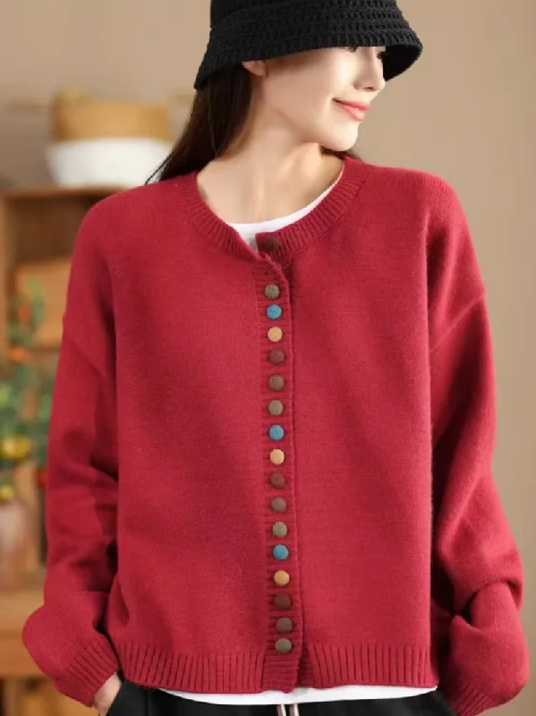 Stylish Wear Women's Winter Vintage Charm Button-Up Knitted Cardigans