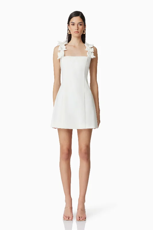 Chic and Cozy Celia Mini Dress in White