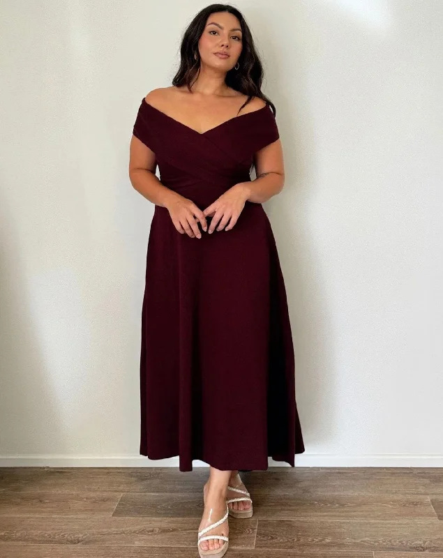 Personalized Creativity Belina Midi Dress - Mahogany