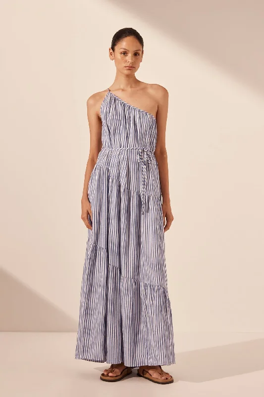 Affordable Chic YASMINE ONE SHOULDER TIERED MAXI DRESS