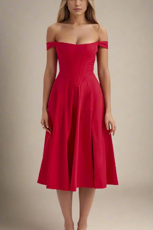 Personalized Street Style Monique Bodycon Dress - Lipstick Red