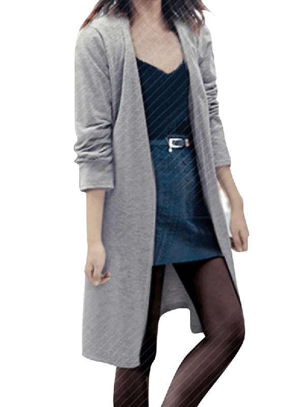Smart Casual Women Solid Color Long Sleeve Loose Casual Cardigans Outwears