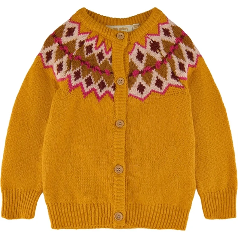 Sporty Look Soft Gallery Old Gold Mira Knit Cardigan