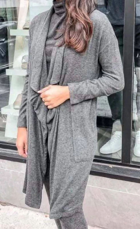 Smart Outfits Adonia Cardigan In Antracite Grey