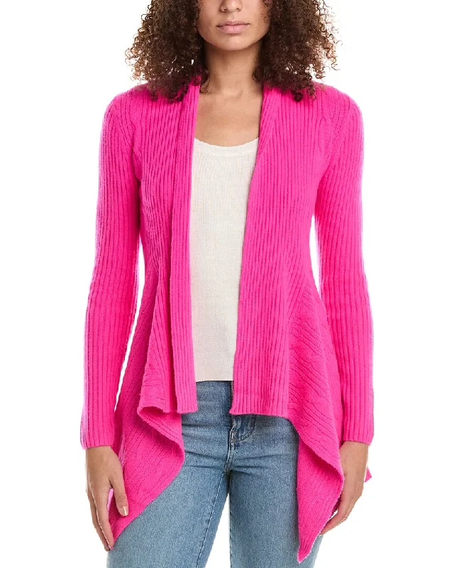 Fashionable Fit Autumn Cashmere Cable Drape Cashmere & Wool-Blend Cardigan