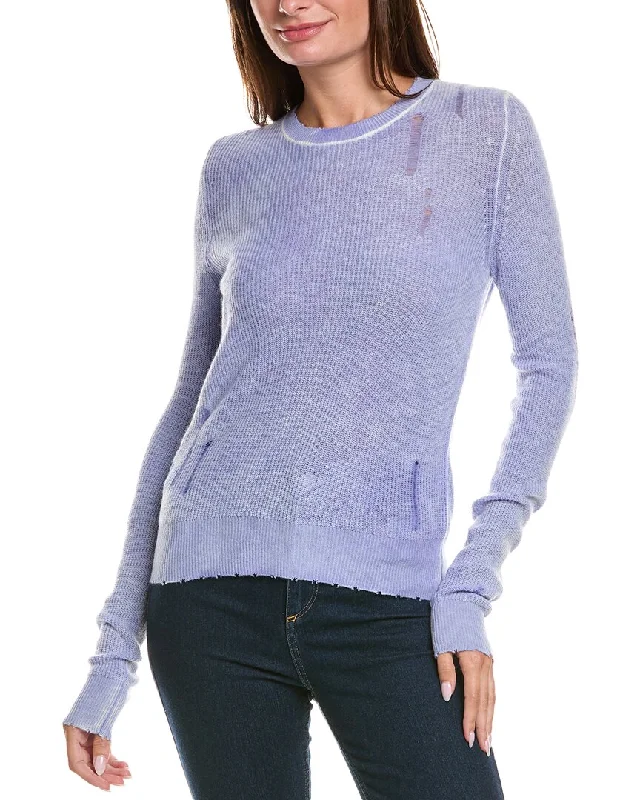 Everyday Style Autumn Cashmere Distressed Shaker Cashmere Sweater