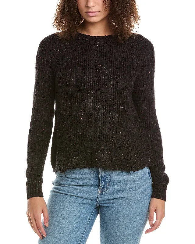 Cozy Vibes Autumn Cashmere Distressed Wool & Silk-Blend Sweater