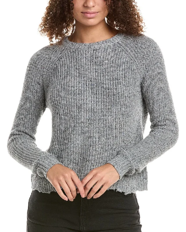 Fashion Layers Autumn Cashmere Distressed Wool & Silk-Blend Sweater