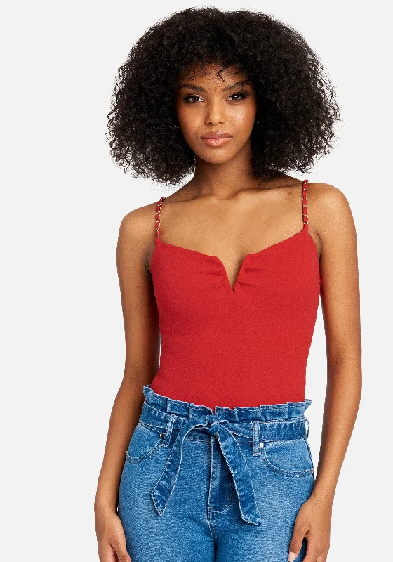 Laidback Style Chain Strap Bodysuit