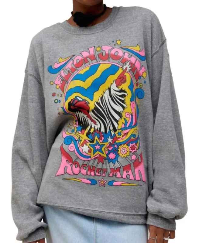 Relaxed Fashion Elton John Long Time Sweater In Grey