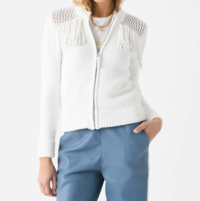 Bold Style Glenda Cardigan In Off White