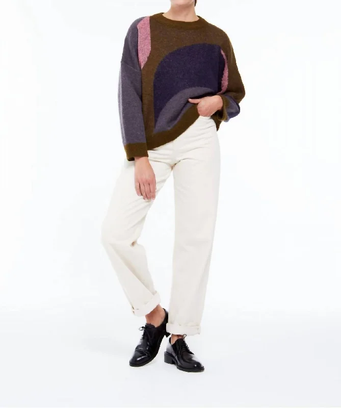 Cozy Wear Khaki Nina Nymphe Sweater In Brown