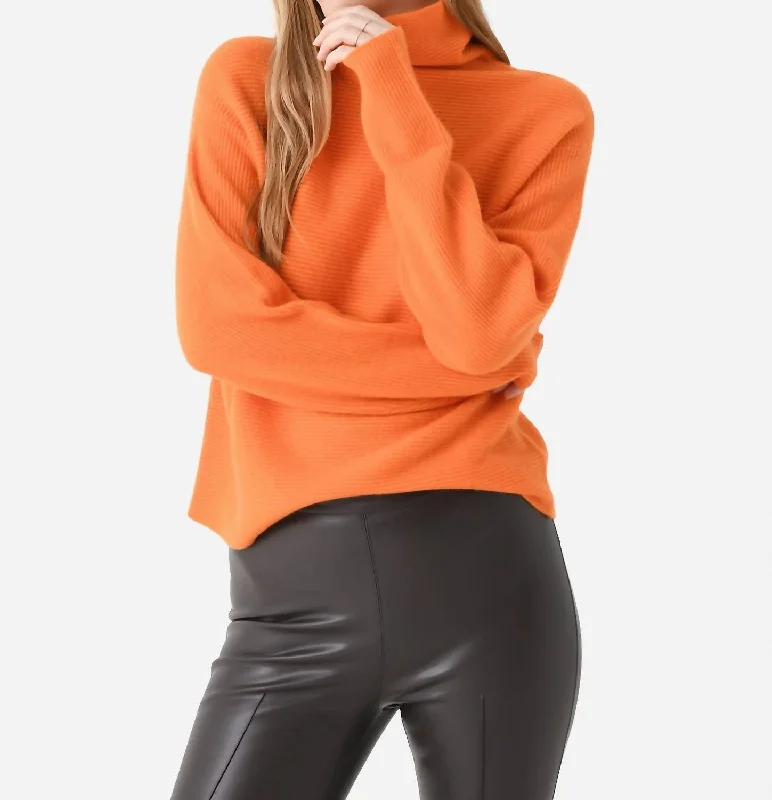 Fashion Comfort Leland Sweater In Tangerine