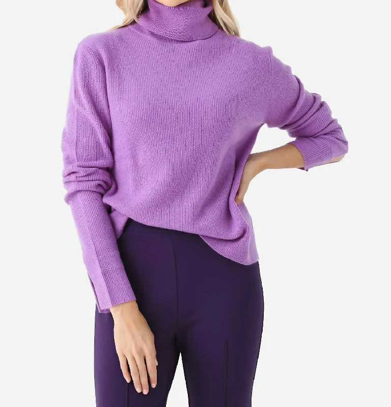 Trendy Styles Leslie Split Sleeve Sweater In Violet