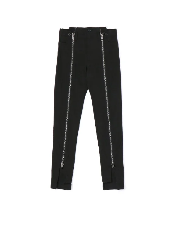 Affordable Chic SLIM FIT PANTS WITH LEG ZIPPERS