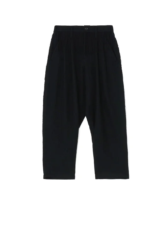 Functional Outfits PLEATED SERGE PANTS WITH FRINGE DETAILS