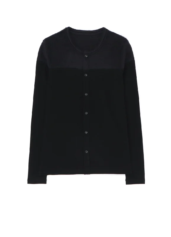 Versatile Looks BRUSHED JERSEY PANELED CARDIGAN