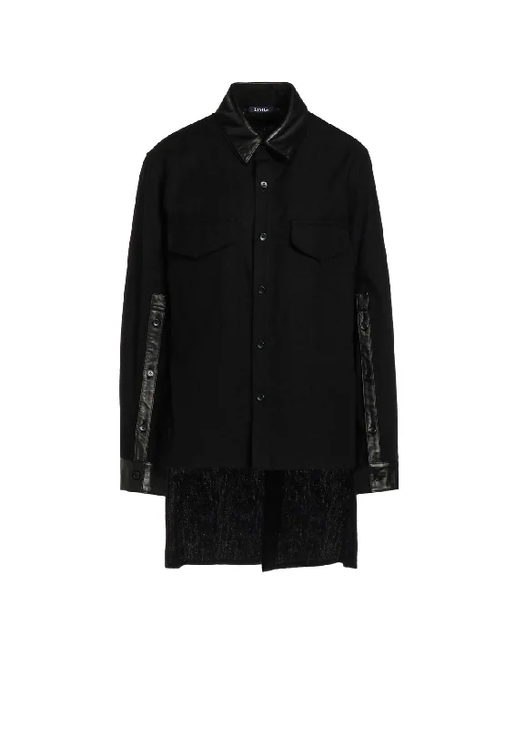 Cozy Casuals LIGHT SERGE LAYERED COLLAR SHIRT