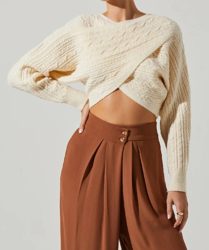 Comfortable Layers Mariana Sweater In Cream