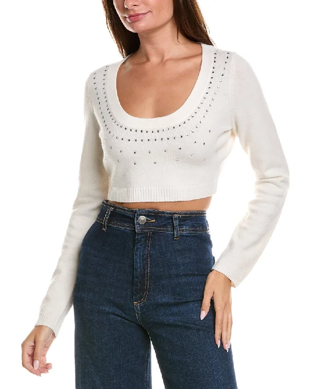 Comfortable Wardrobe Minnie Rose Cropped Cashmere Sweater