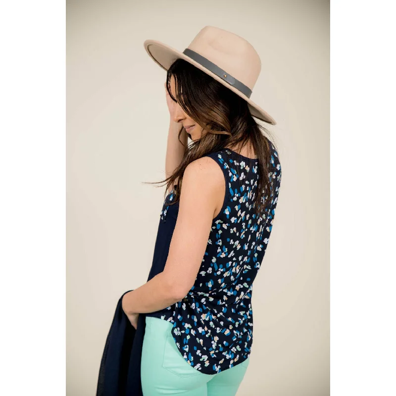 Simple Comfort Printed Back Pocket Tank