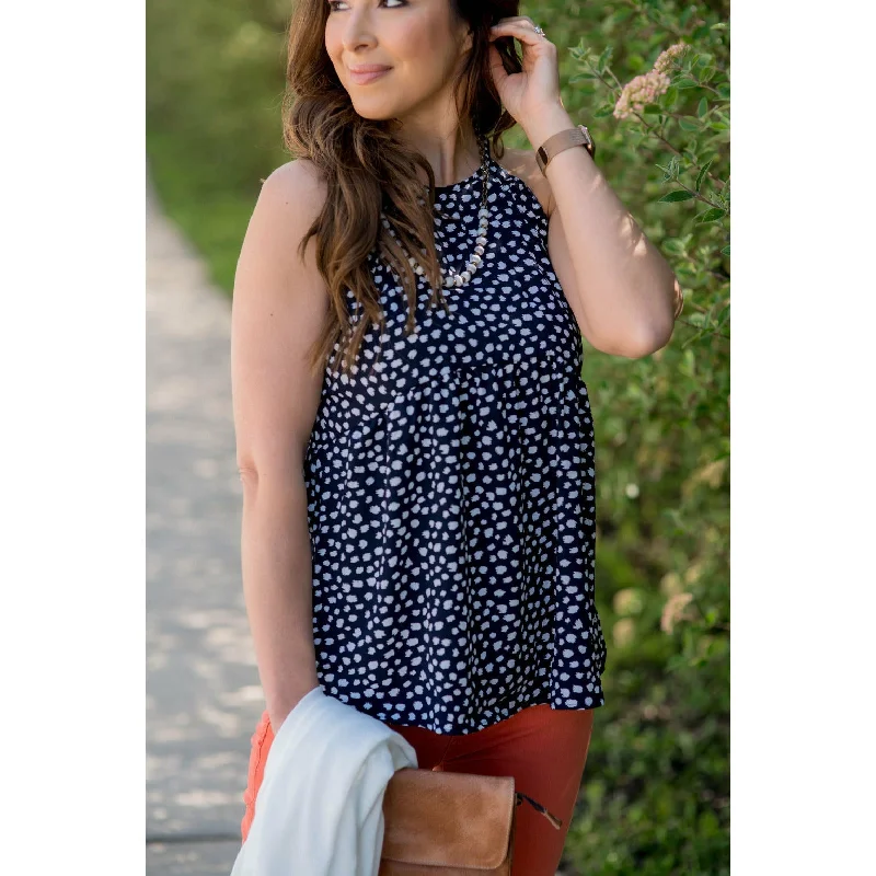 Stylish Wear Painted Halter Tank