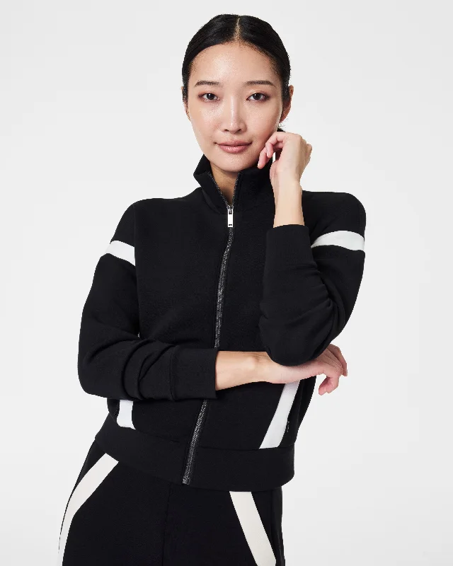 Cozy Essentials SPANX® AirEssentials Striped Track Jacket