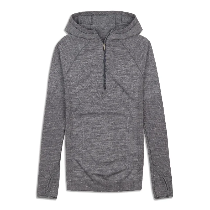 Smart Outfits Swiftly Wool Hooded Half Zip Shirt - Resale