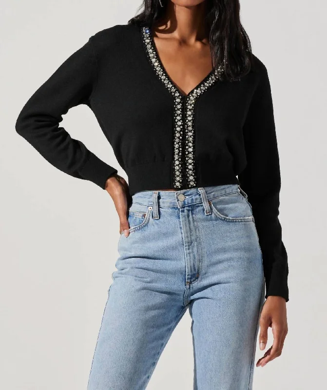 Elegant Comfort Torrance Cardi In Black