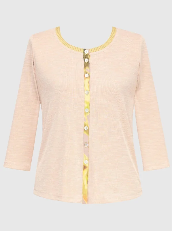 Sleek Outfits Women's Button Front Cardigan In Powder