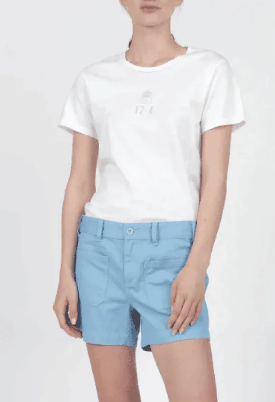 Everyday Fashion 4" Sailor Shorts In Aqua