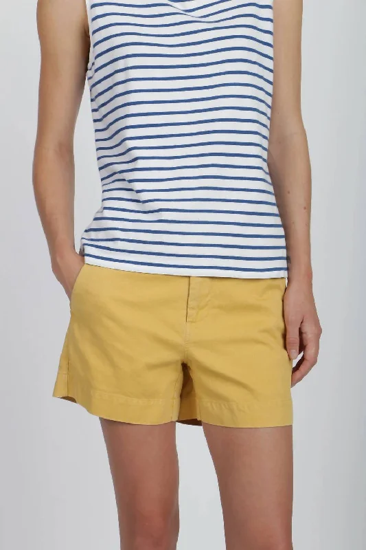 Personalized Printing Design 4" Shorts In Canary Yellow