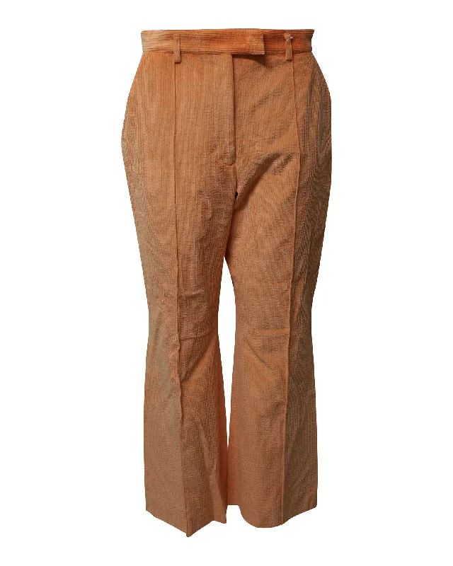 Affordable Chic Acne Studios Flared Hem Pants in Orange Corduroy