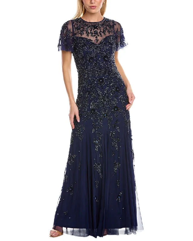 Personalized Contrast Design Aidan Mattox Flutter Gown
