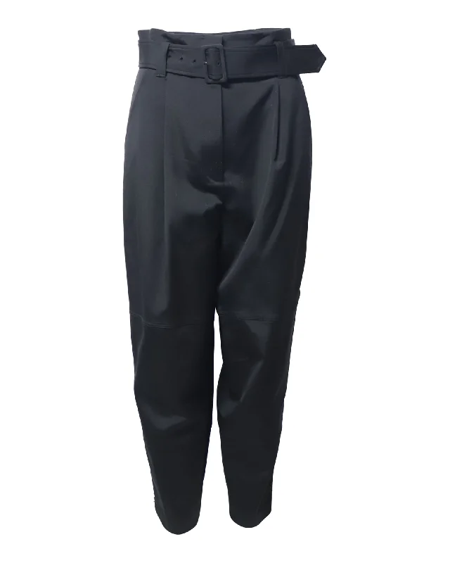 Distinctive Personality ALC Belted Trousers in Black Acetate
