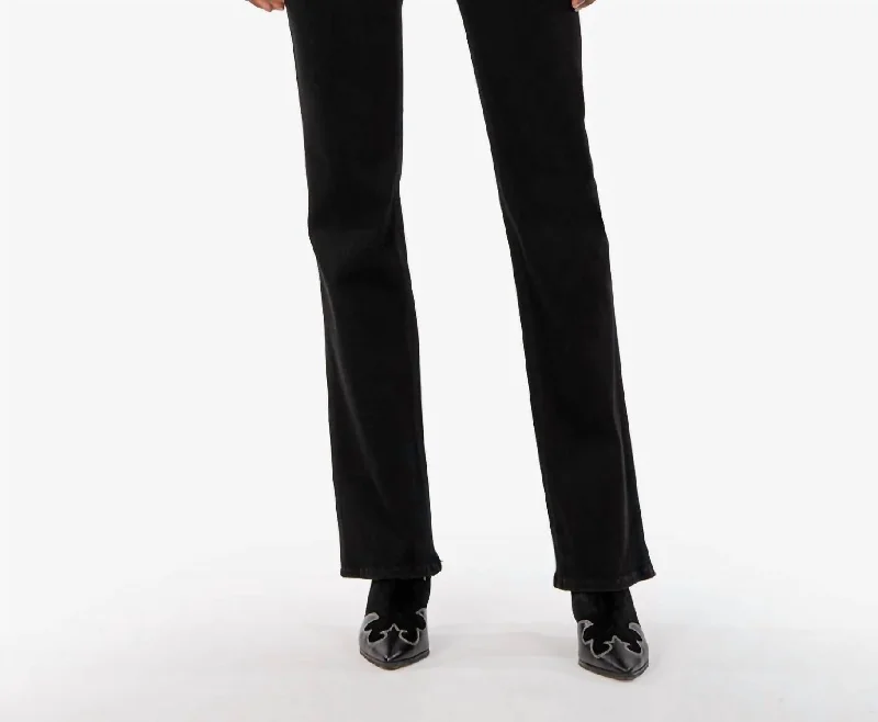 Personalized Independent Style Ana High Rise Flare Jean In Black