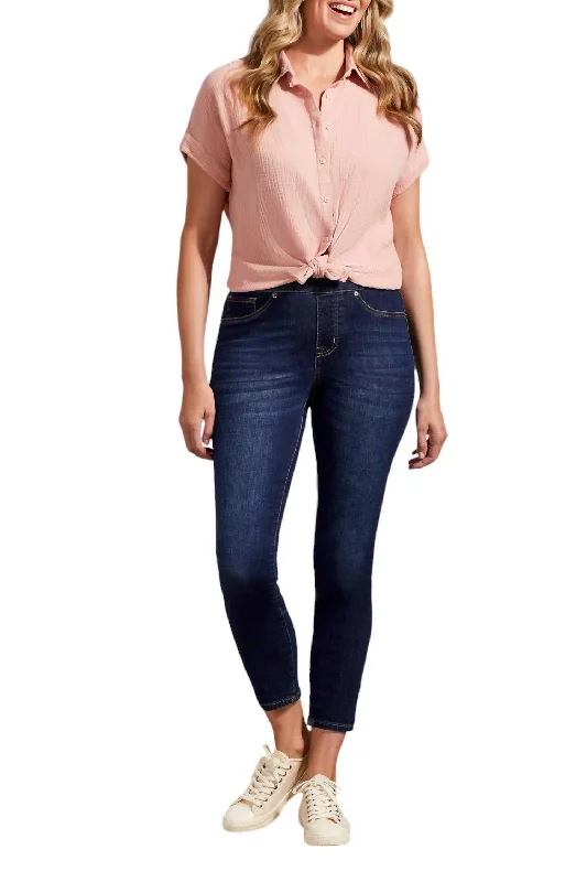 Casual Chic Audrey Pull On Jeans In Deep Ocean