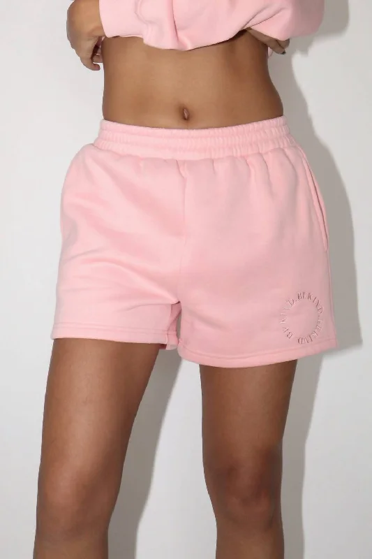 Classic Comfort Blushing Sweat Short In Pink