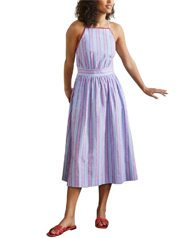 Functional Outfits Boden Stripe Halter neck Midi Dress