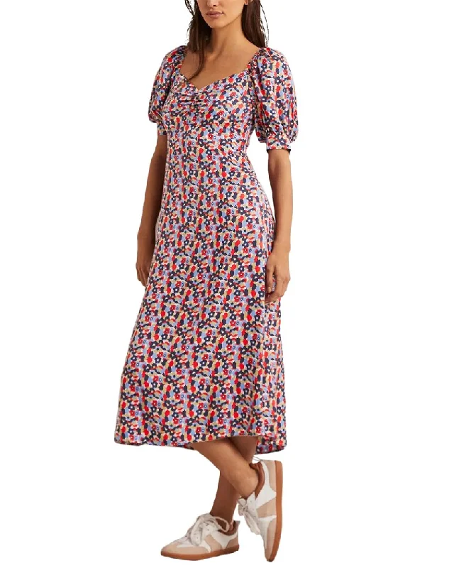 Modern Comfort Boden Sweetheart Silk-Blend Midi Dress