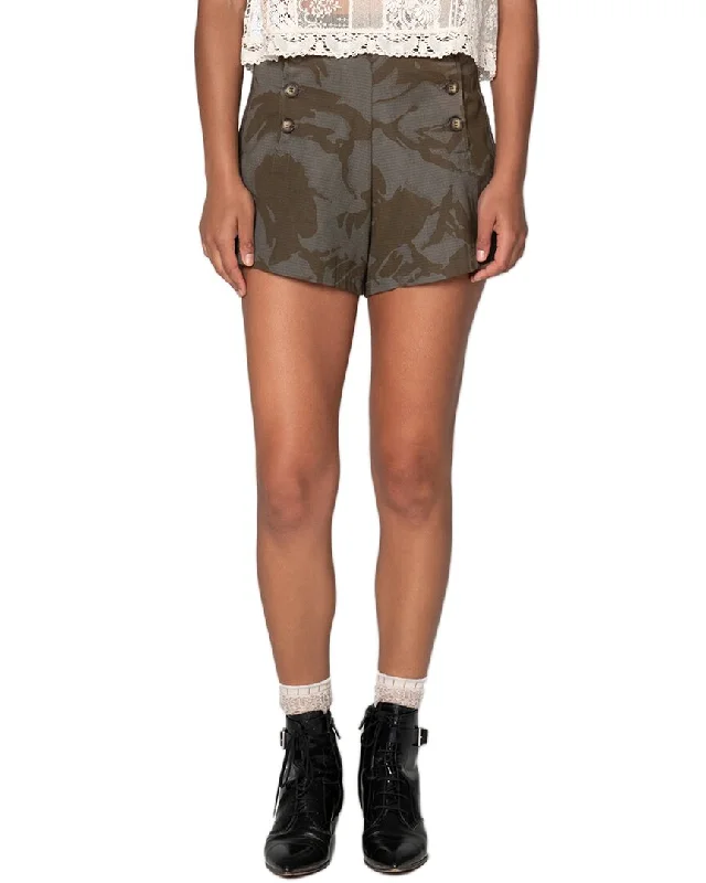 Personalized Heterogeneous Splicing Burning Torch Upcycled Jungle Short
