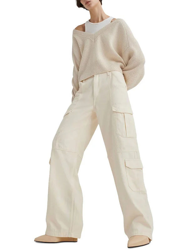 Relaxed Fashion Cailyn Womens Featherweight High Rise Cargo Jeans